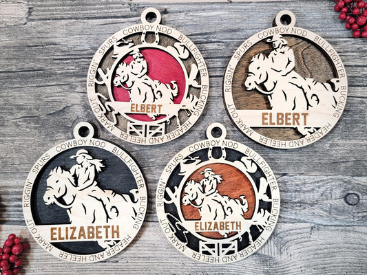 Personalized Horseback Rider Ornament – Custom Equestrian Gift