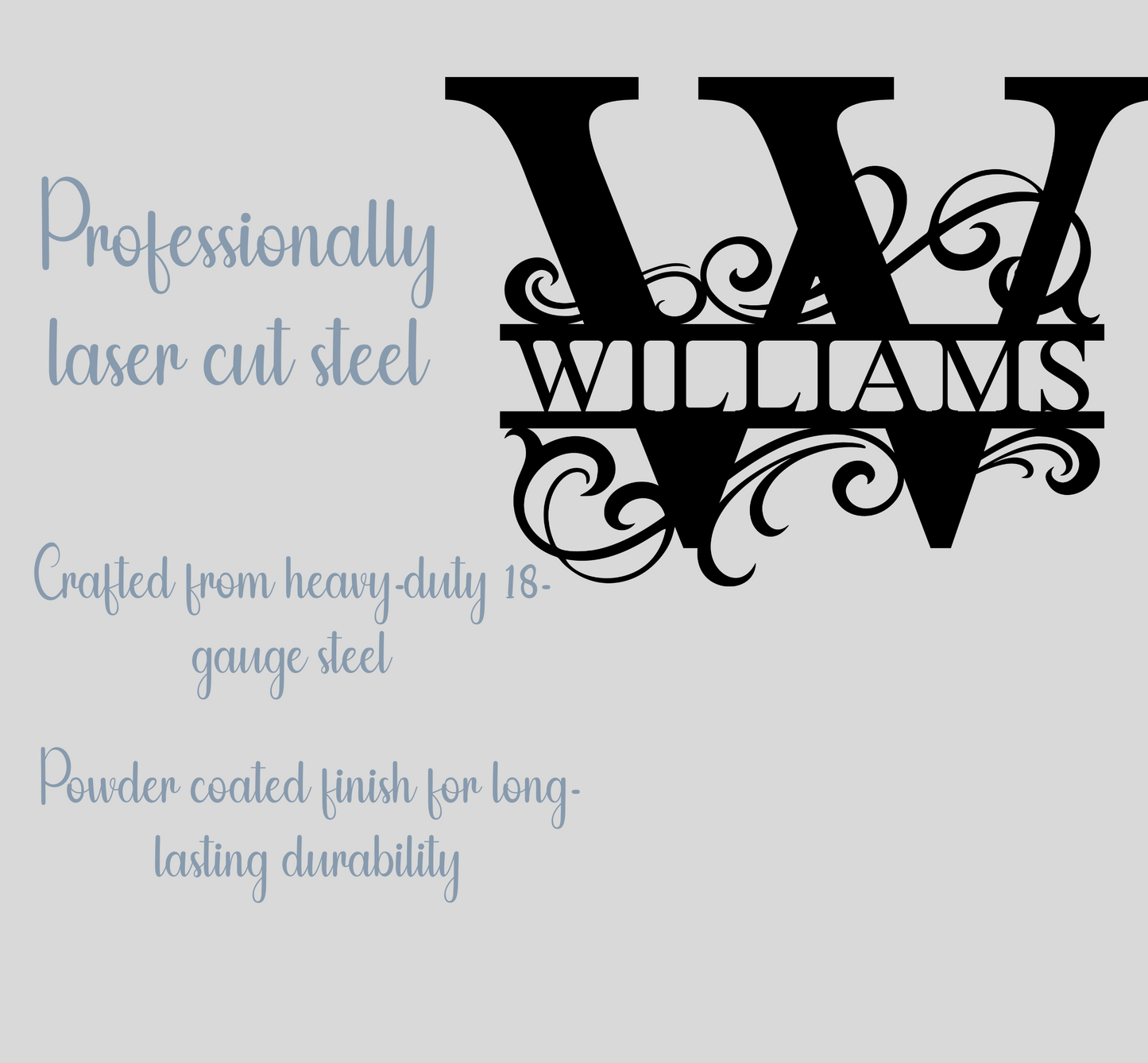 Personalized Metal Monogram Sign
