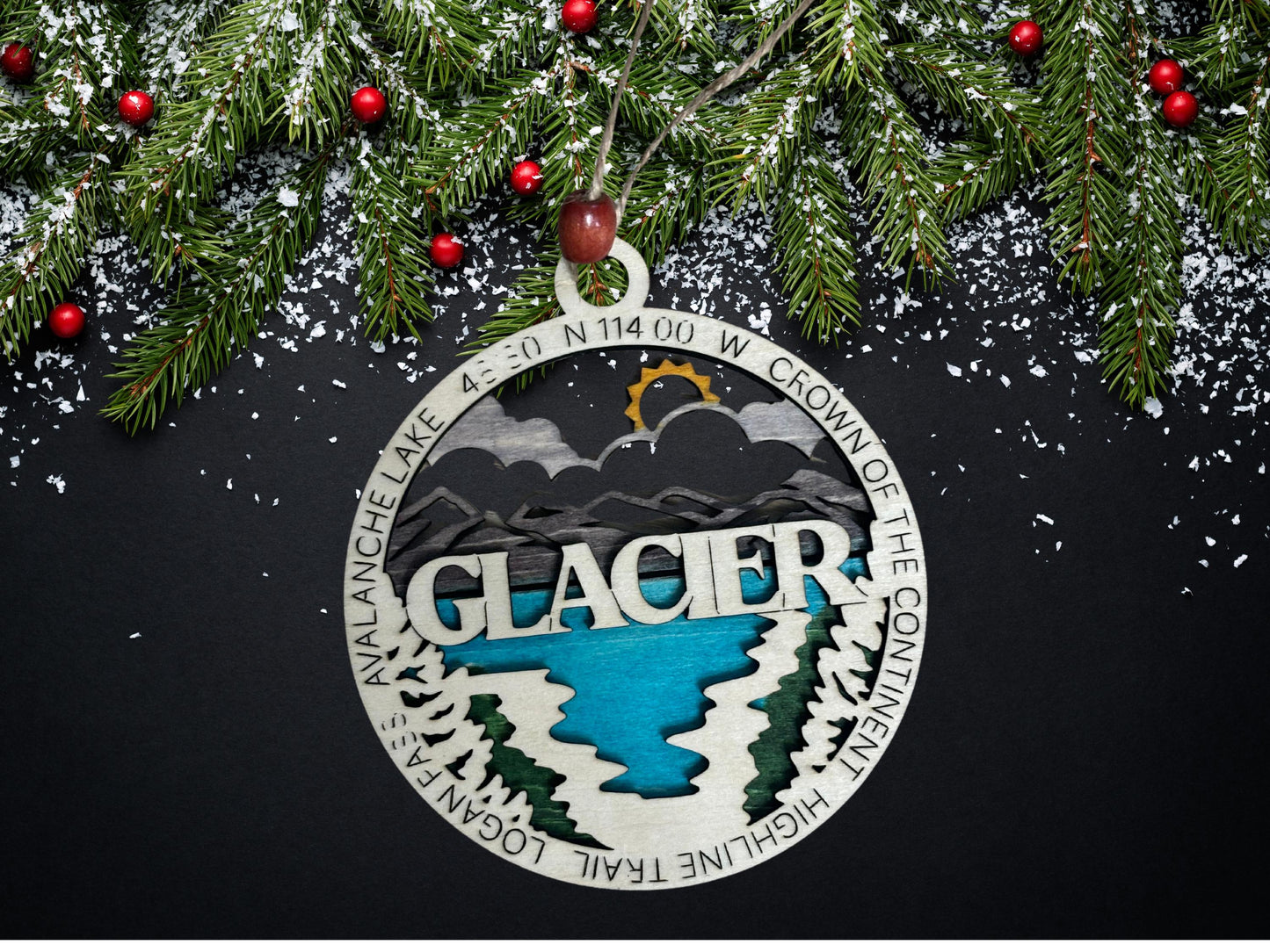 National Park Christmas Ornament – Hand Painted Wooden Keepsake