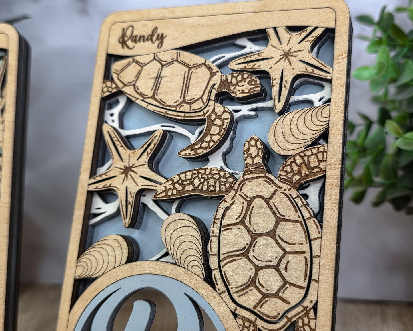 Personalized Wooden Folding Phone Stand – Engraved Name or Monogram Phone Holder