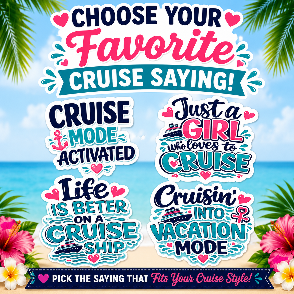 Personalized Cruise Luggage Tag | Custom Acrylic Travel Tag for Cruise Lovers