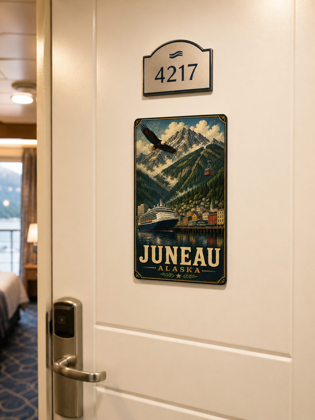 Juneau Alaska Cruise Magnet | Vintage Travel Poster Style | WPA Souvenir Magnet | Handmade in Ohio