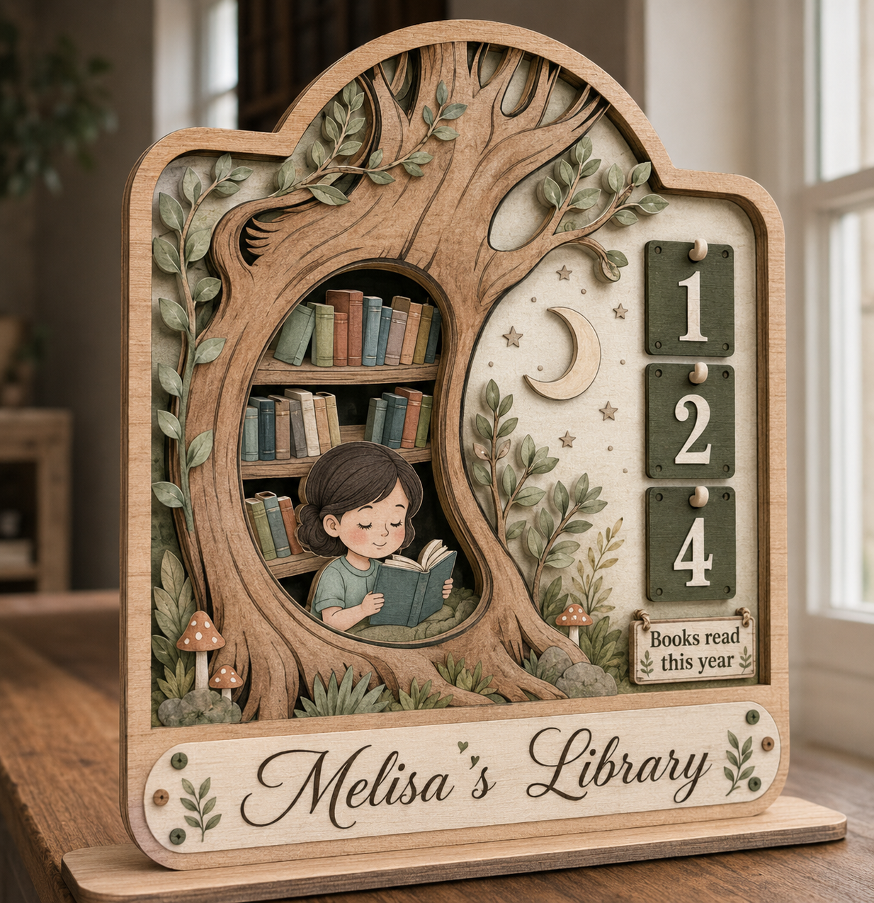Personalized Woodland Reading Tracker for Kids – Forest Book Goal Chart