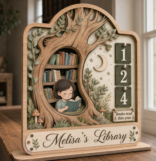 Personalized Woodland Reading Tracker for Kids – Forest Book Goal Chart