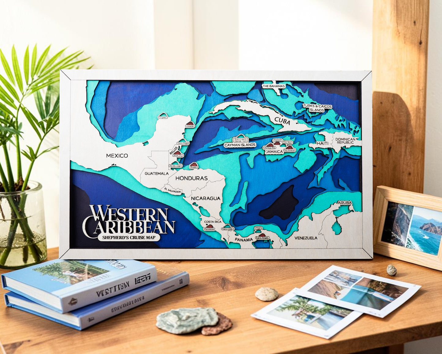 Personalized Western Caribbean Cruise Map – Cruise Port Tracker Decor
