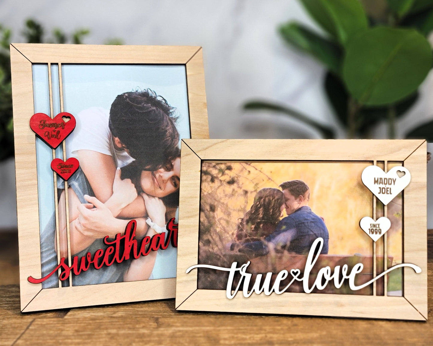 Treasured Moments Personalized Photo Frame – Custom Laser Engraved Valentine Gift
