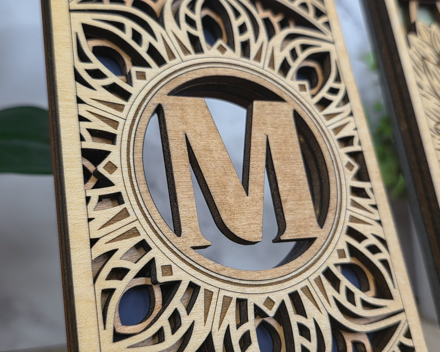 Personalized Wooden Folding Phone Stand – Engraved Name or Monogram Phone Holder