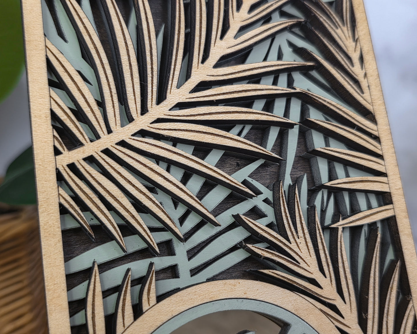 Personalized Wooden Folding Phone Stand – Engraved Name or Monogram Phone Holder