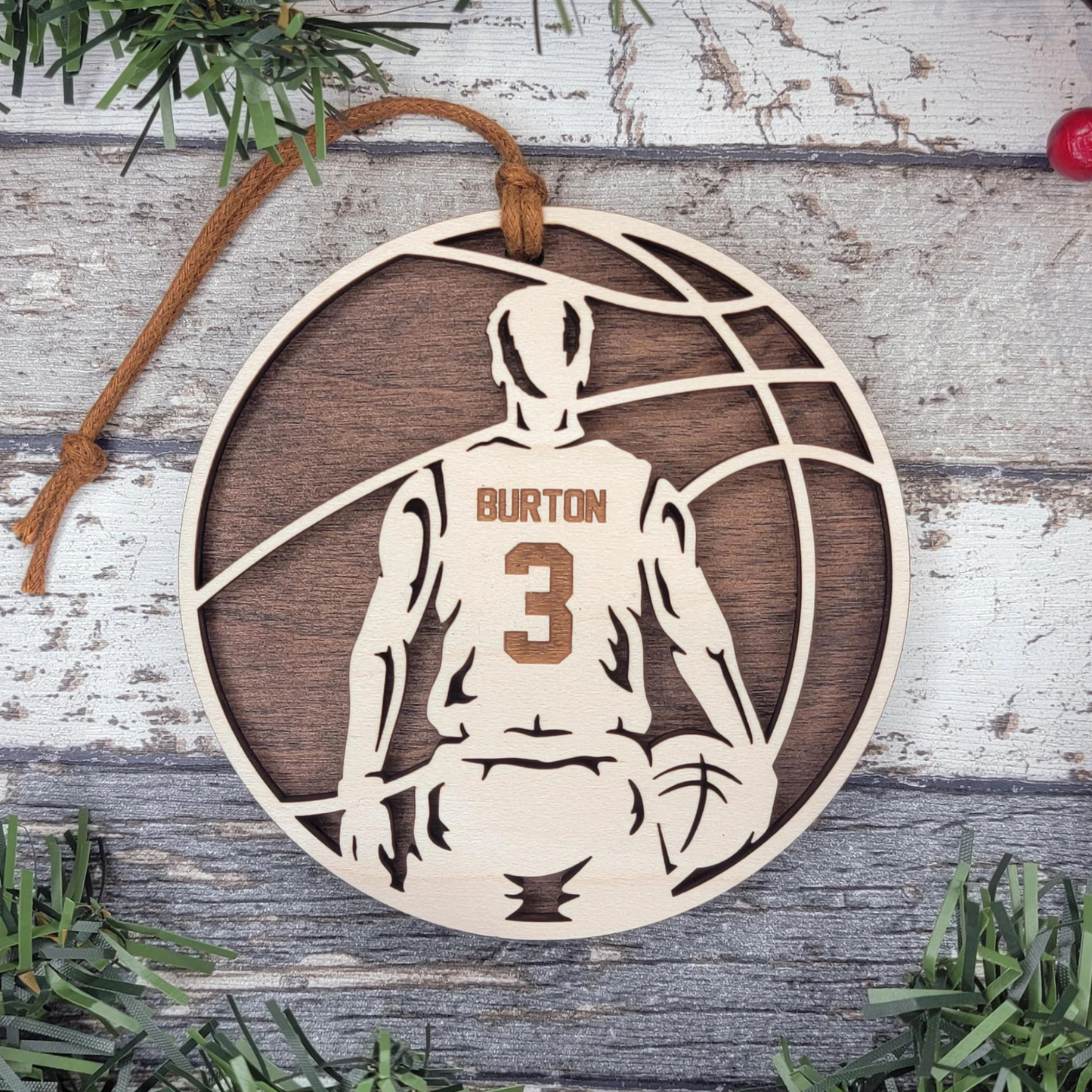 Personalized Basketball Ornament – Custom Sports Gift