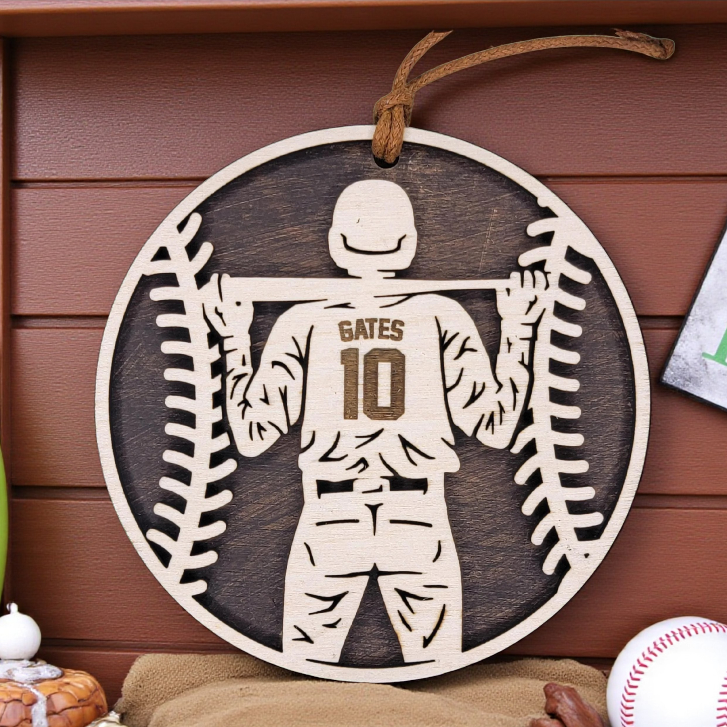 Personalized Baseball Ornament – Engraved Gift for Players & Coaches