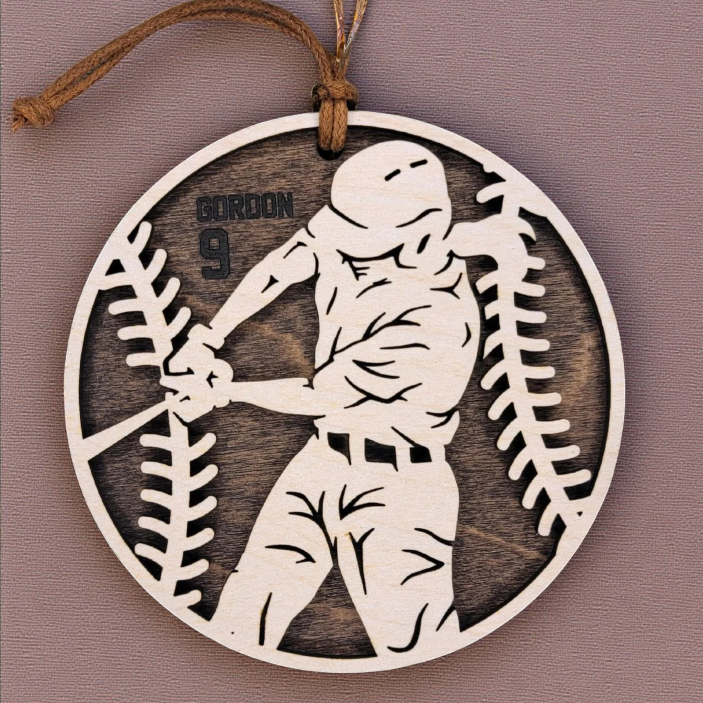 Personalized Softball Ornament – Custom Engraved Wooden Christmas Keepsake for Players, Coaches & Teams