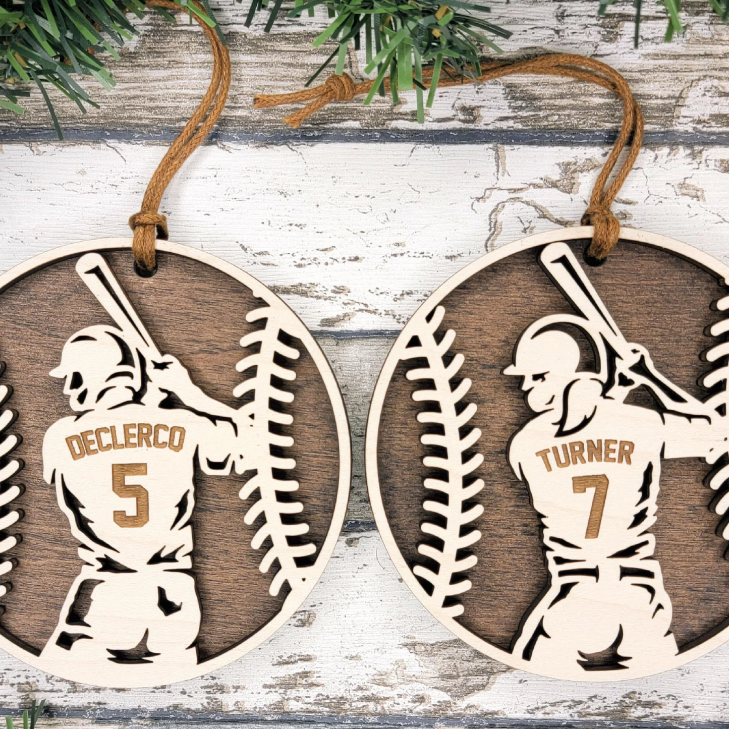 Personalized Baseball or Softball Ornament – Custom Player or Team Name