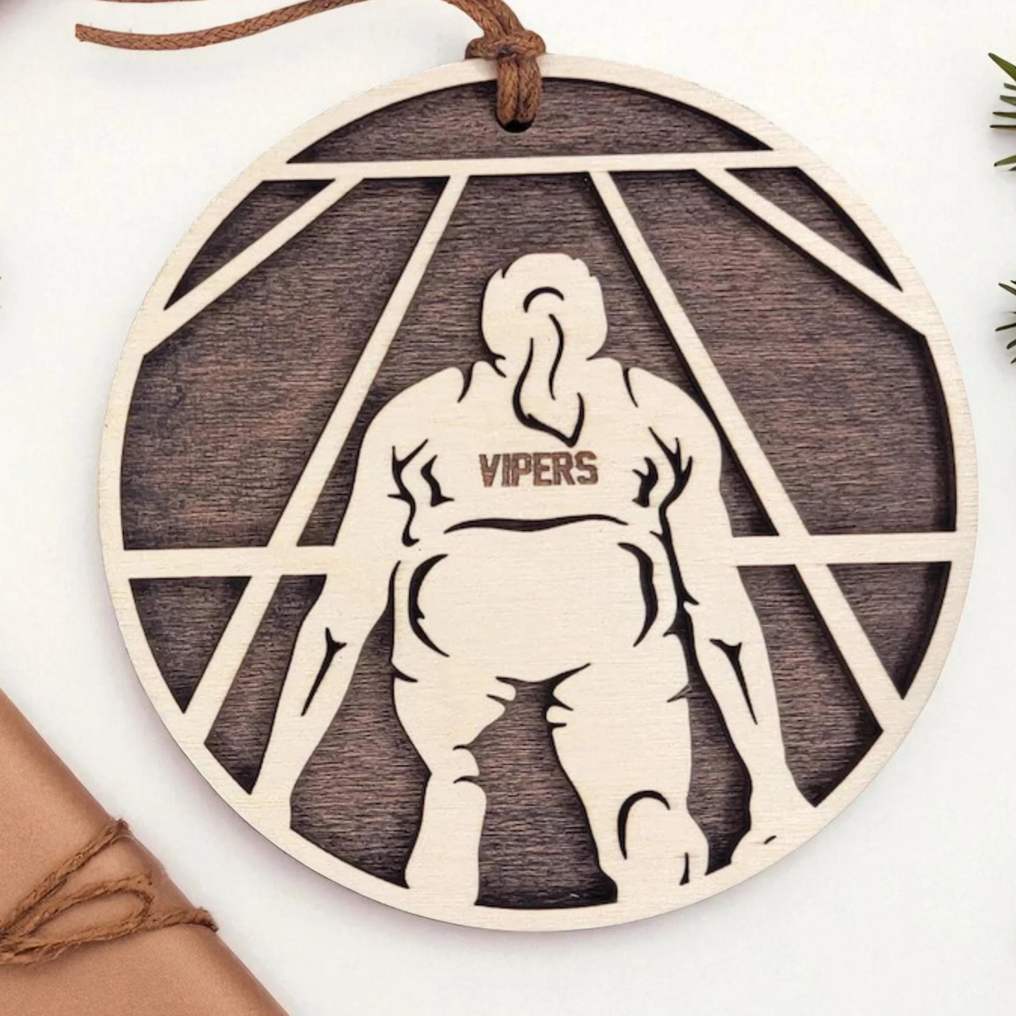 Personalized Track Ornament – Custom Name or Team Name