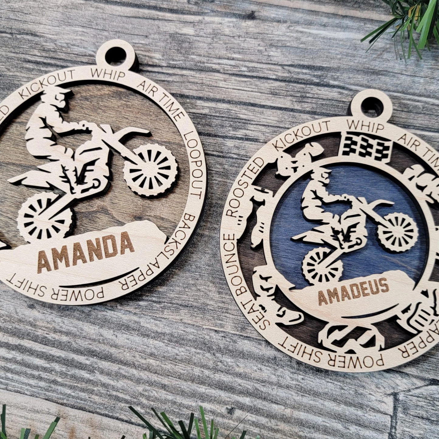 Personalized Motocross Ornament – Custom Name or Team Name