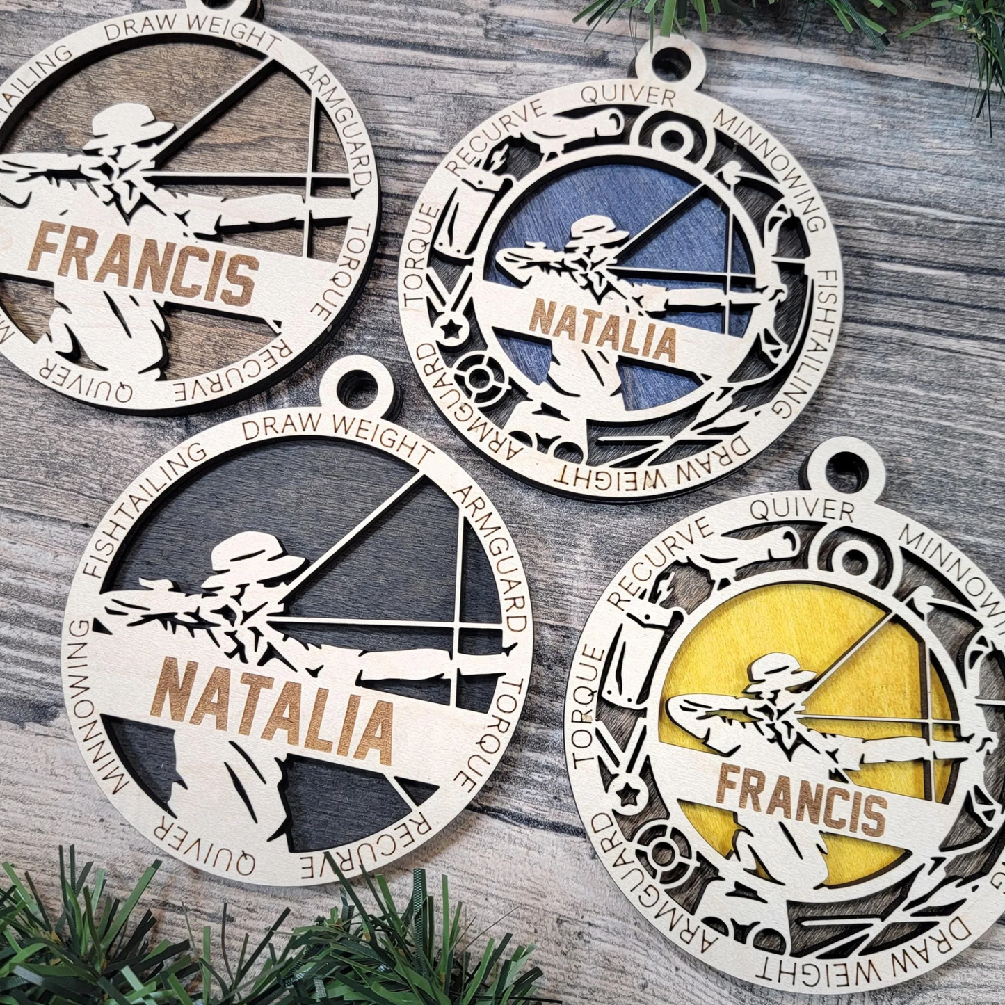 Personalized Archery Ornament – Custom Name or Team Name