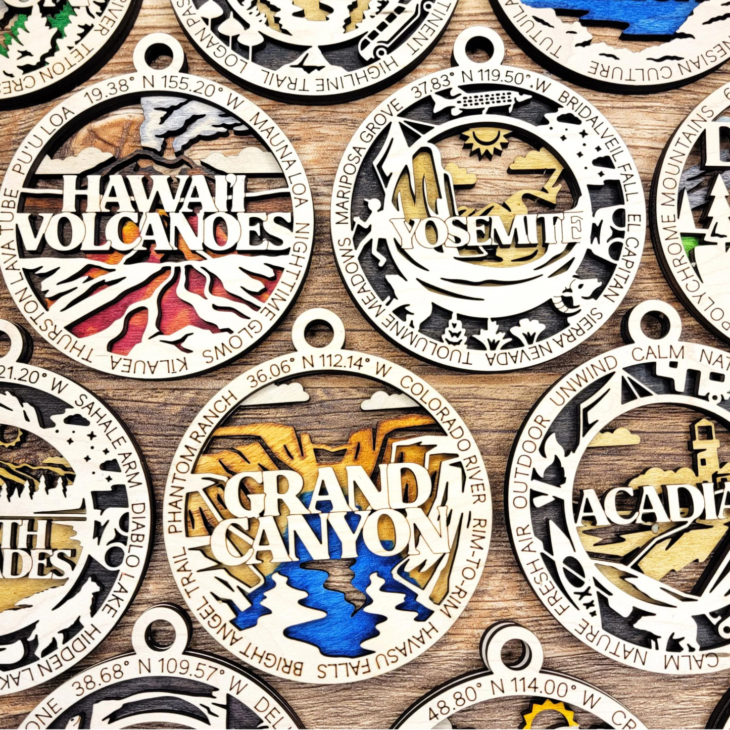 National Park Christmas Ornament – Hand Painted Wooden Keepsake