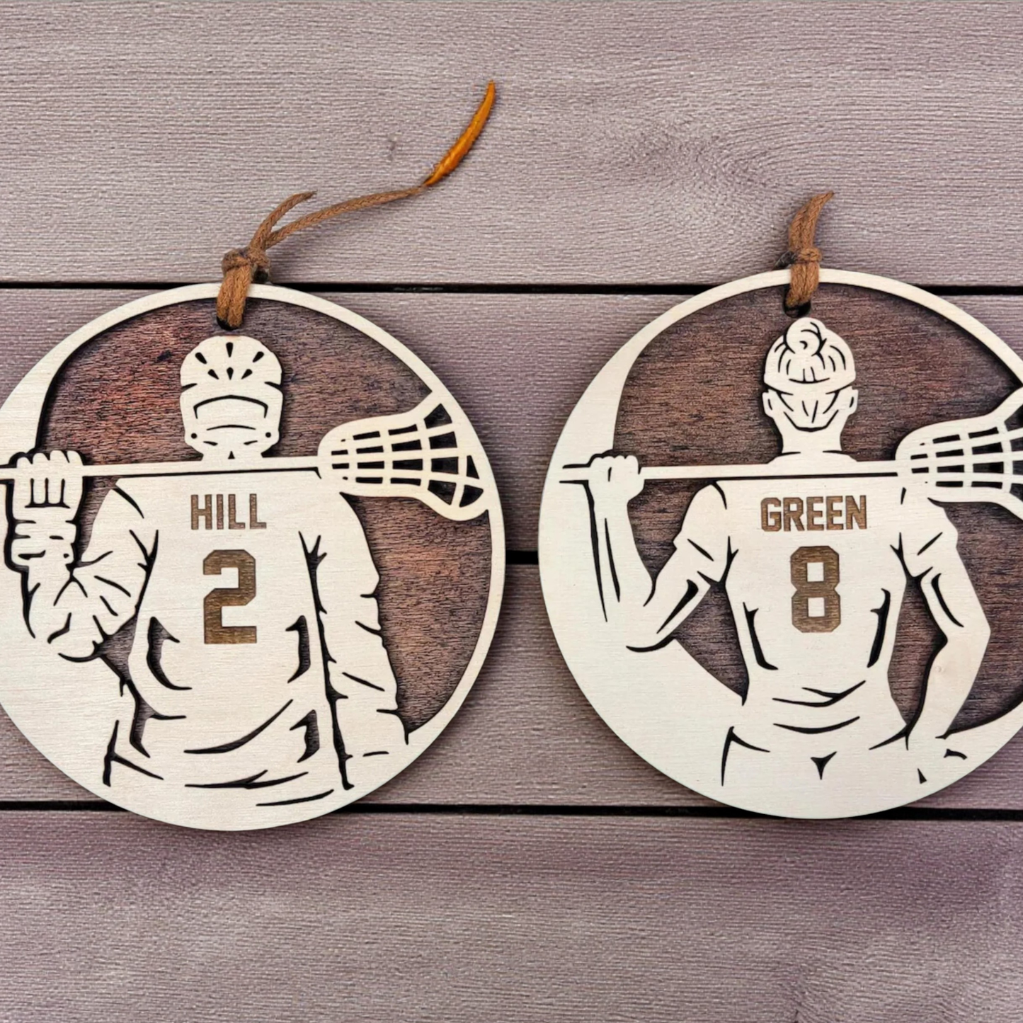 Personalized Lacrosse Ornament – Custom Engraved Gift