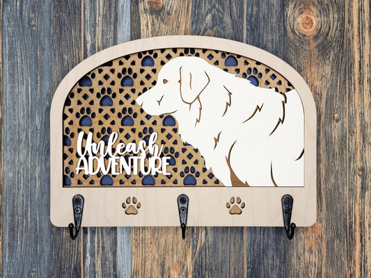 Dog Leash Holder Personalized Leash Hanger,Gift for Dog Owner, Gift for Dog, Dog Leash Holder for wall, Dog Lover gift, Pet gifts