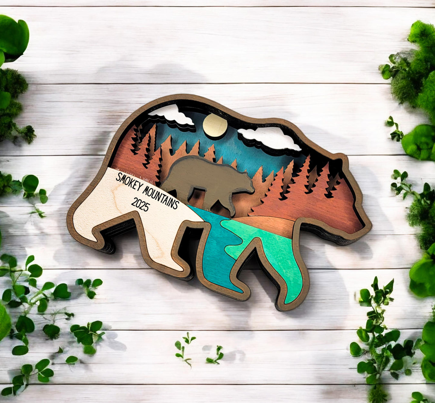 Custom Bear Magnet or Ornament – Handmade Wooden Keepsake