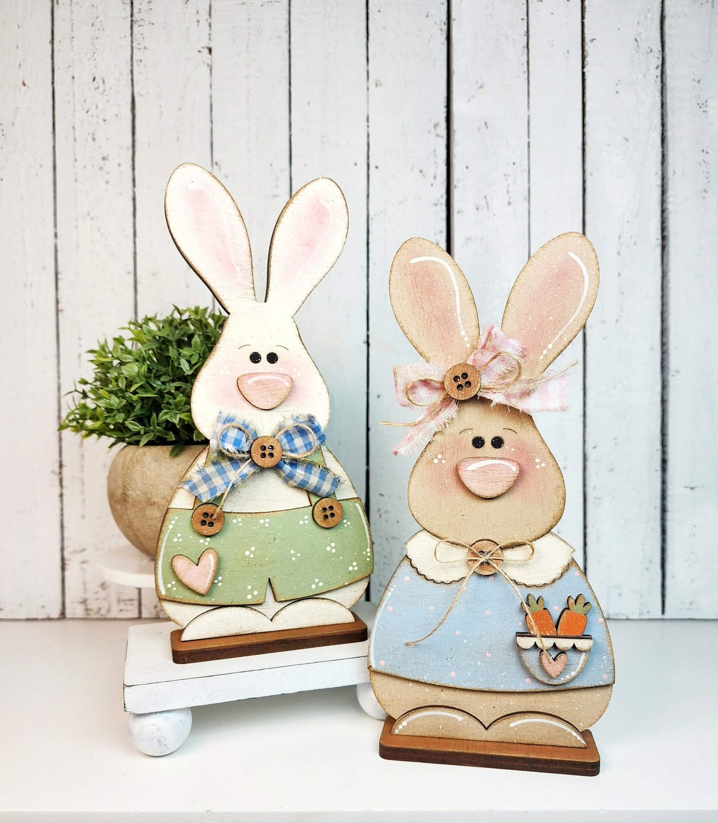 Bunny Shelf Sitter – DIY Paint Your Own MDF | 3" x 8" Easter / Spring Decor