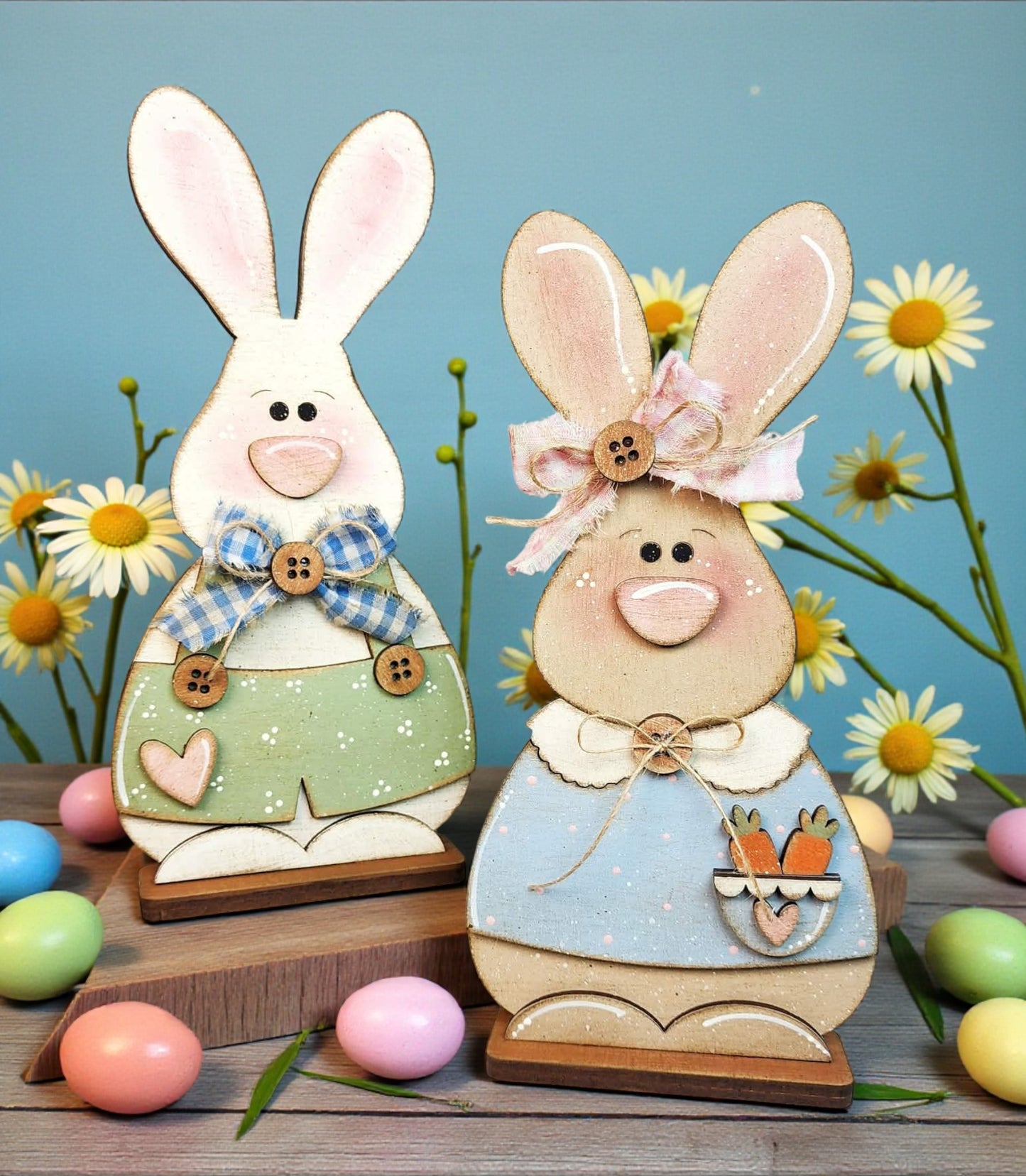 Bunny Shelf Sitter – DIY Paint Your Own MDF | 3" x 8" Easter / Spring Decor