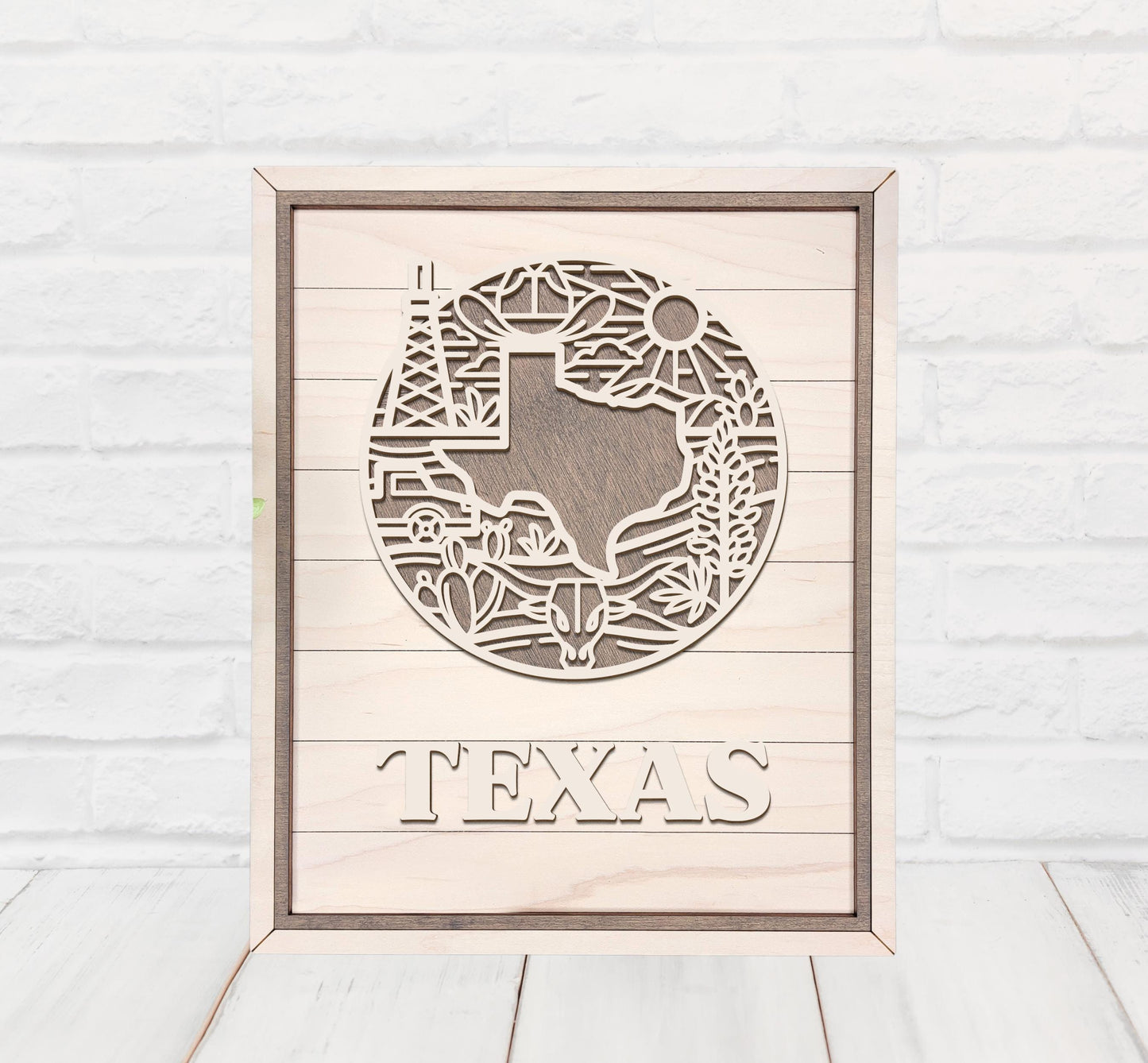 Custom Wood Texas Home Sign - Perfect Gift for Him - Texas Wall ArtTexas State Wall Art – Handmade Wood Sign Celebrating Texas Symbols, History & Culture | Gift-Ready with Easel Display