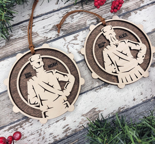 Marching Band Personalized Ornament – Custom Laser Engraved Christmas Ornament, Handmade 4 Inch Wood Keepsake with Name