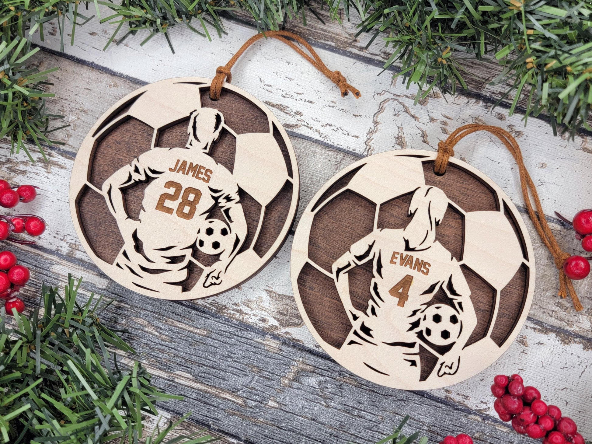 Personalized Soccer Ornament, Custom Soccer Player Christmas Ornament, Kids Soccer Gift, Boy Girl Soccer Keepsake, Team Coach Gift