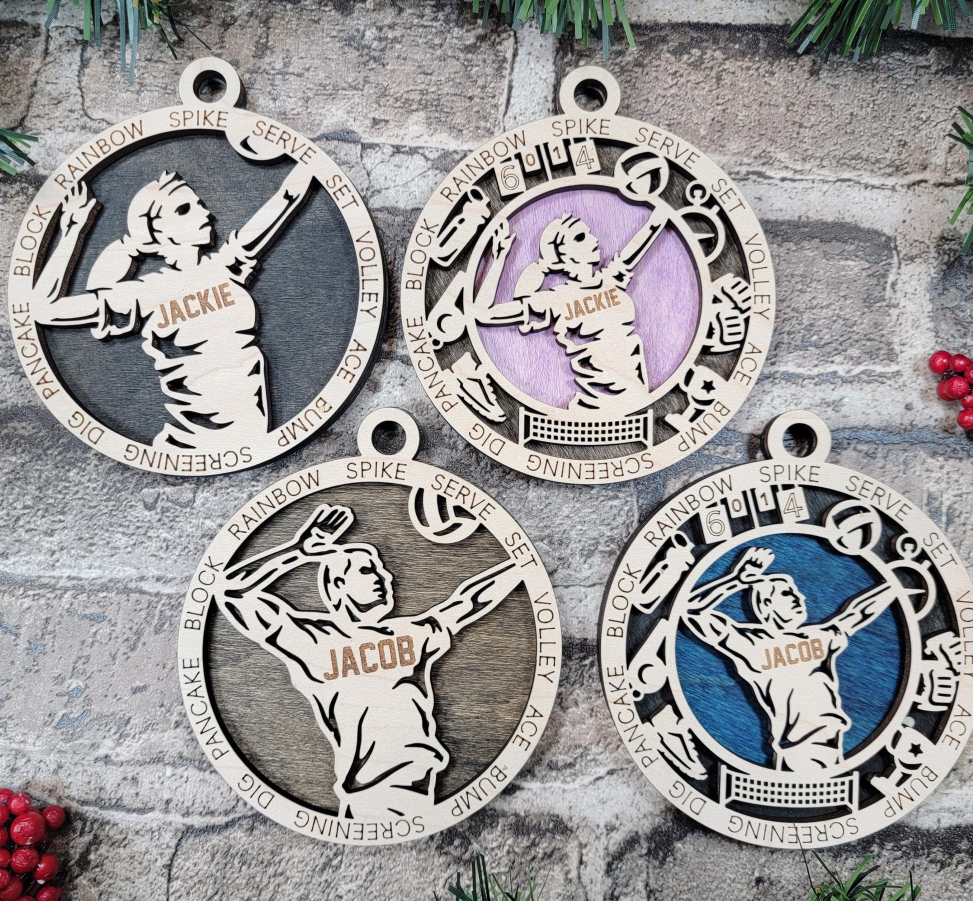 Personalized Volleyball Player Ornament, VOLLEYBALL Team Gift