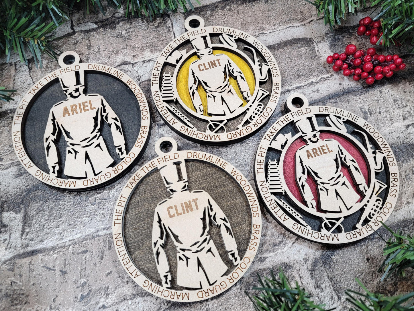 Personalized Marching Band Ornament – Custom Music Christmas Keepsake with Name and Year