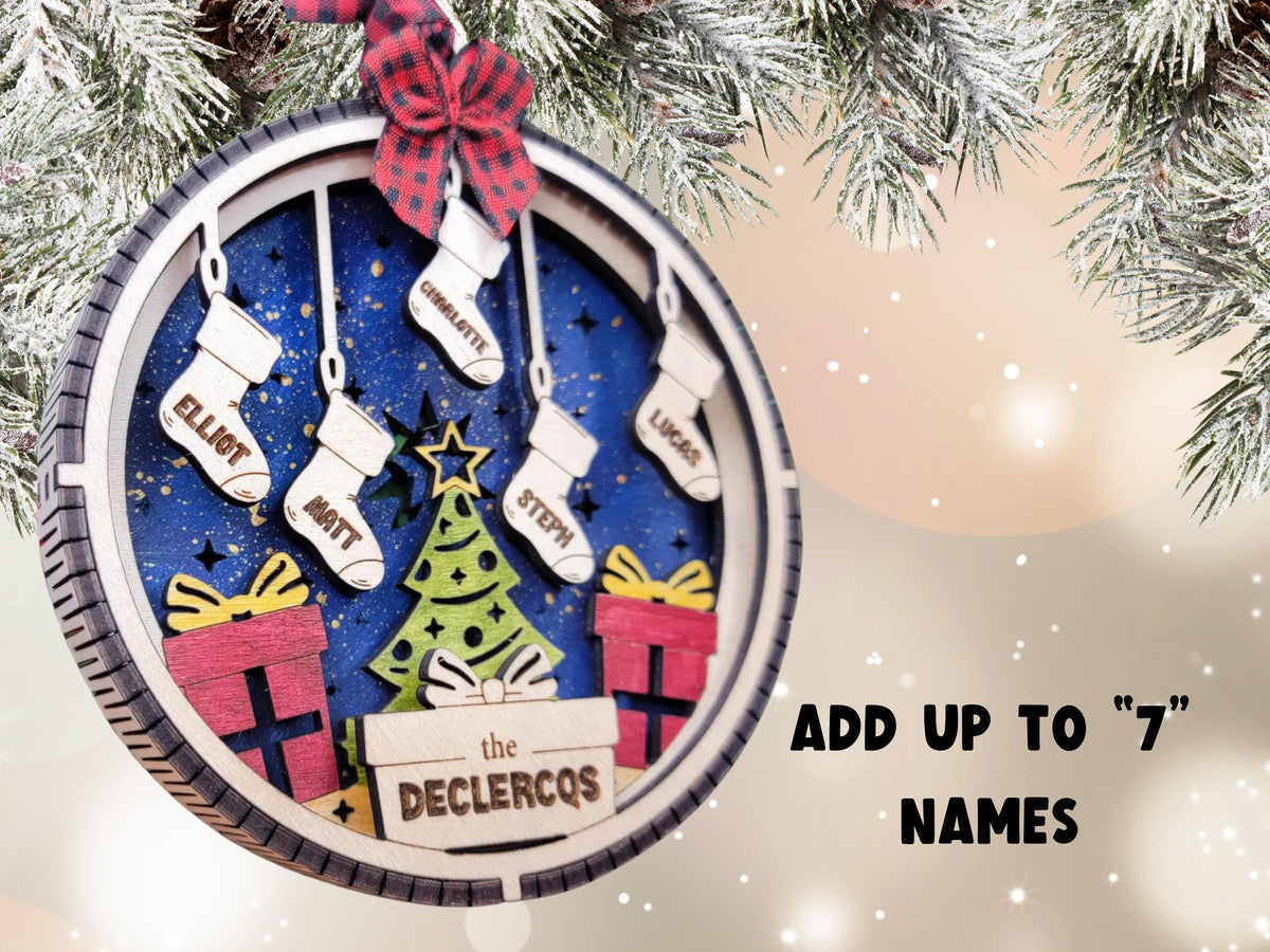Custom 3D stockings ornament for pet lovers Christmas décor