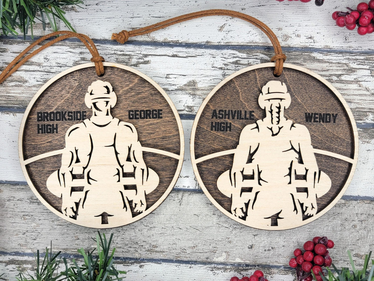 Personalized Wrestling Ornament – Custom Sports Christmas Keepsake with Name and Year