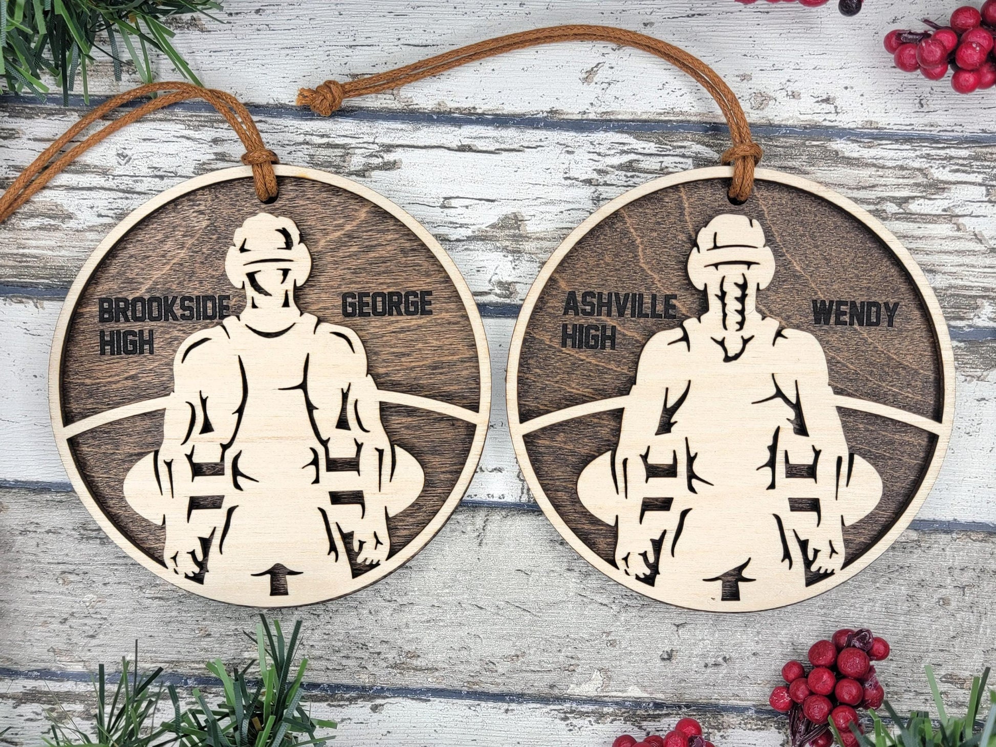 Personalized Wrestling Ornament – Custom Sports Christmas Keepsake with Name and Year