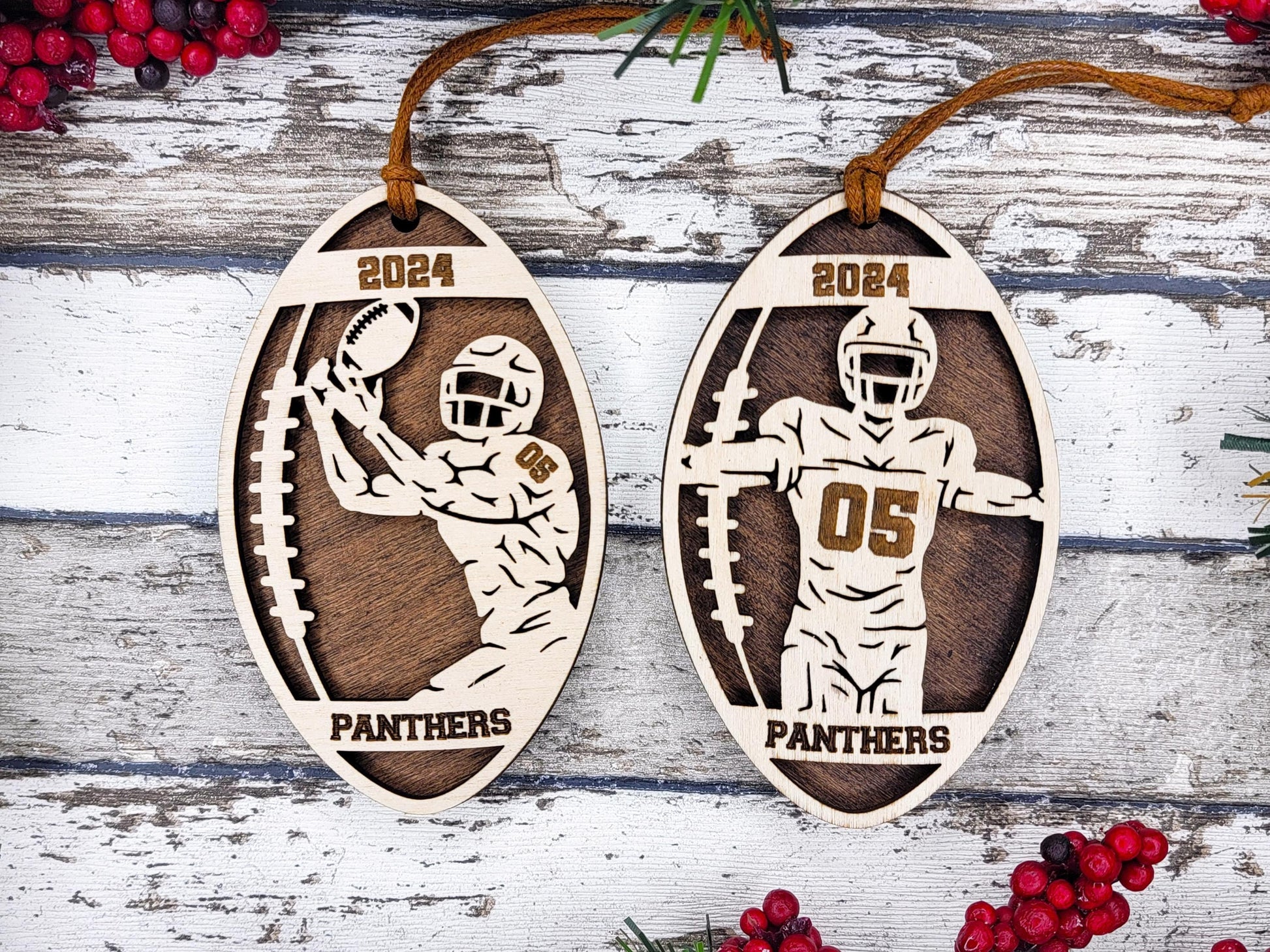 Personalized Football Ornament, Custom Football Player Christmas Ornament, Kids Football Gift, Boy Football Keepsake, Team Coach Gift