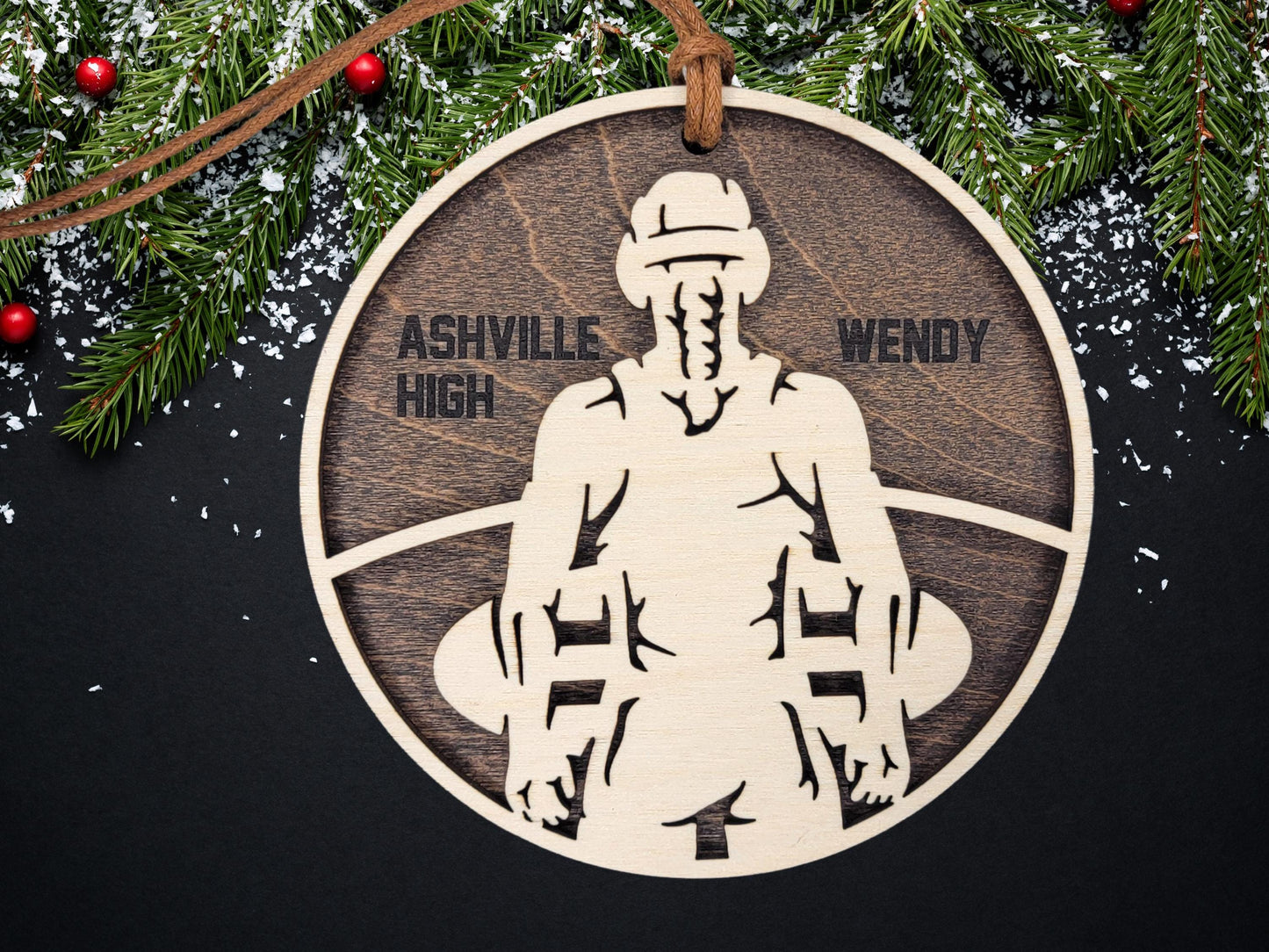 Personalized Wrestling Ornament – Custom Sports Christmas Keepsake with Name and Year