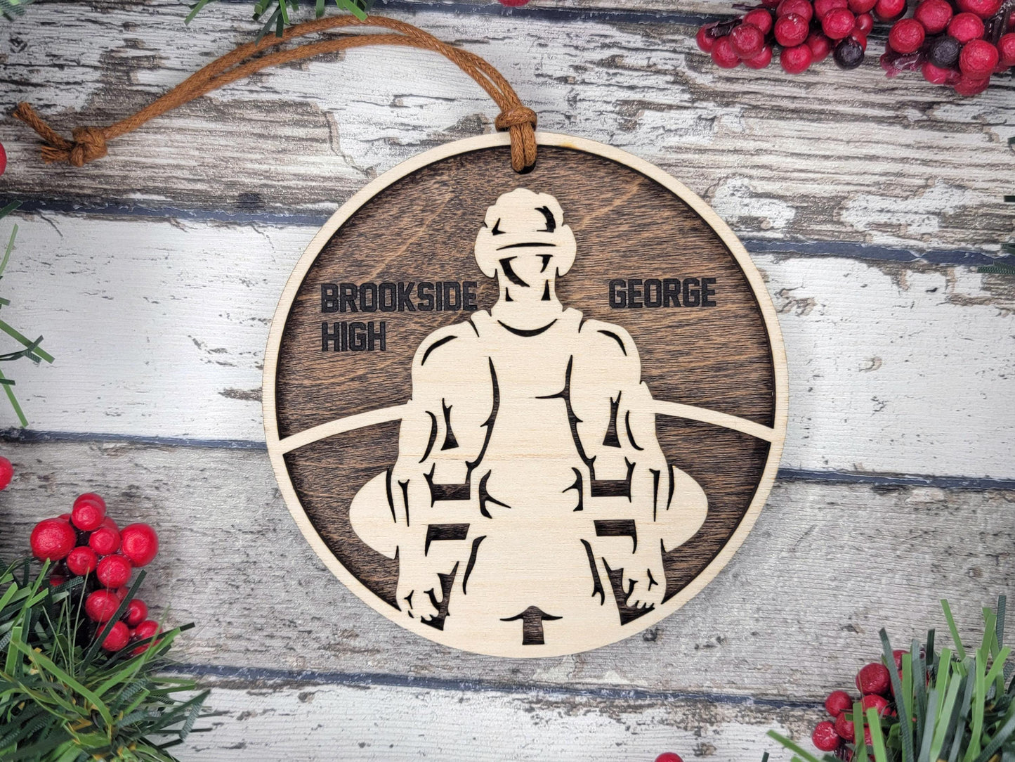 Personalized Wrestling Ornament – Custom Sports Christmas Keepsake with Name and Year