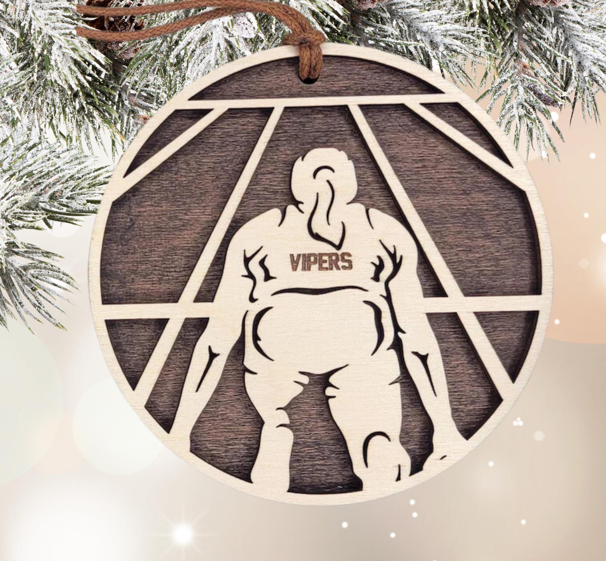 Personalized Track Runner Christmas Ornament