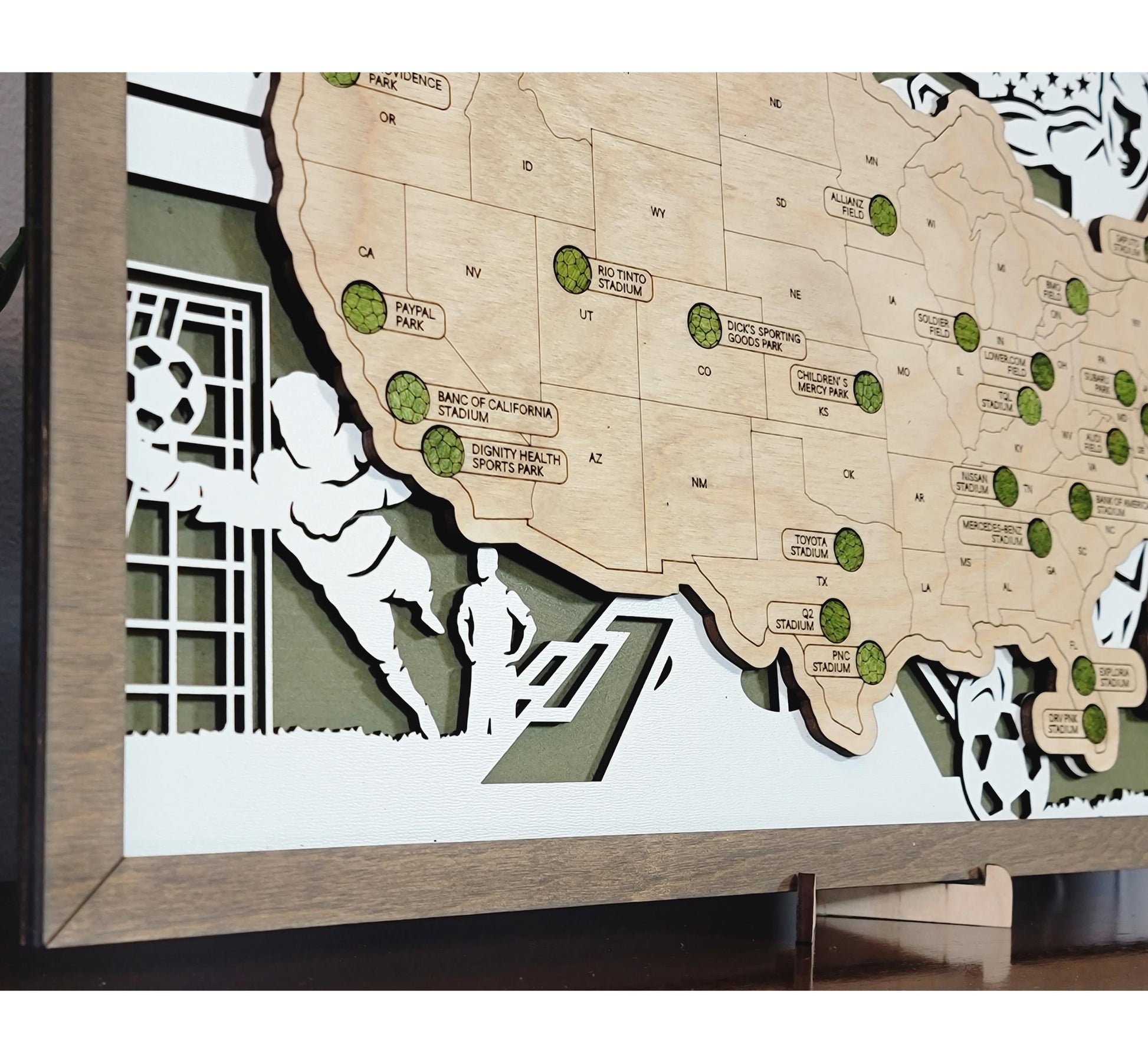 Soccer Stadium Tracker Map: Personalized Sports Fan Gift