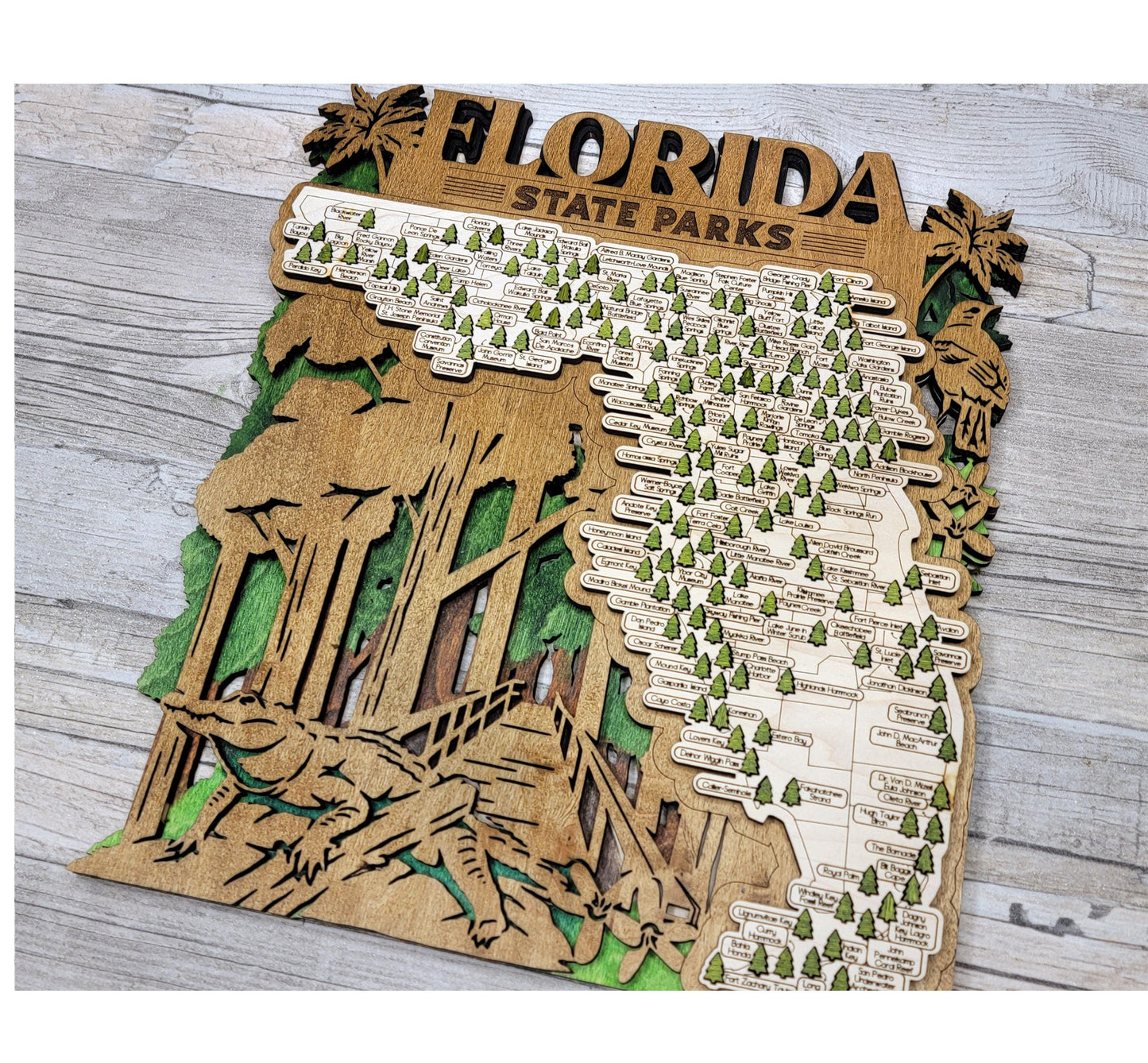 Florida State Parks Map | FL Travel Tracker | Hiking & Camping Gift | Florida Gift for Her | Florida Wall Art