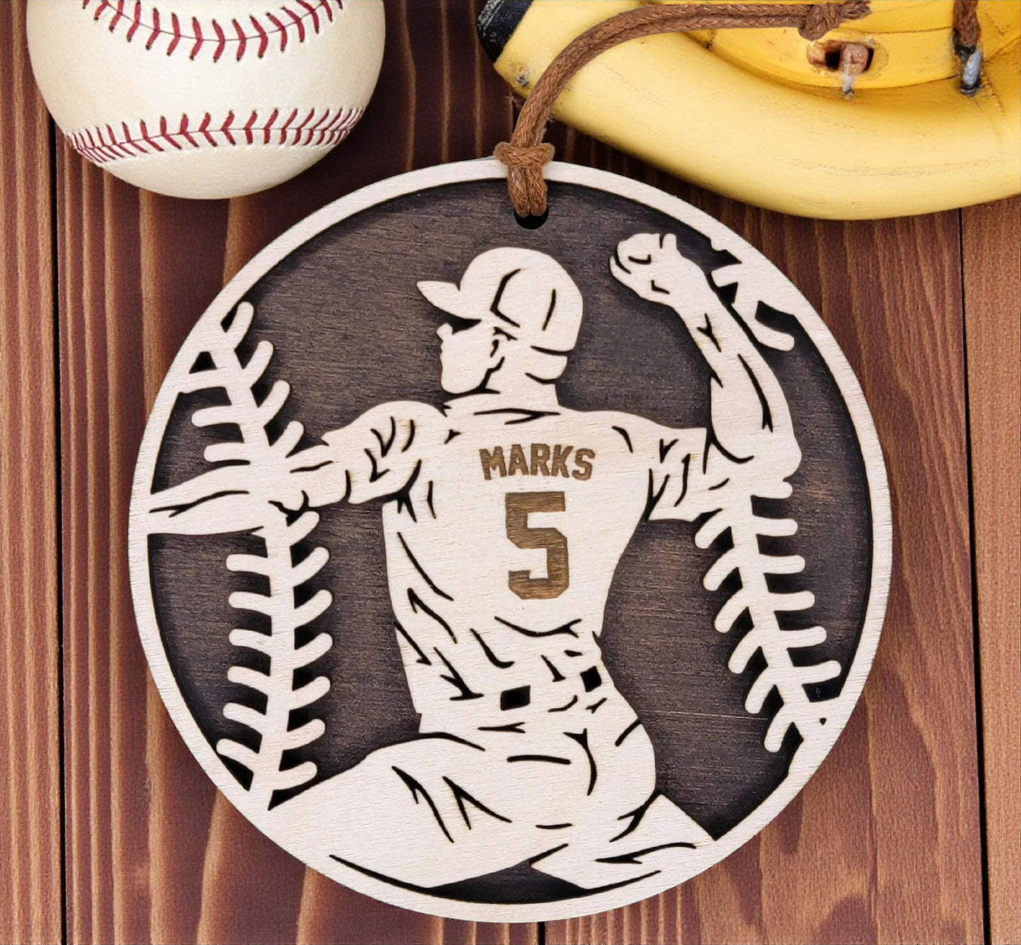 Personalized Baseball Ornament, Custom Baseball Softball Player Christmas Ornament, Kids Baseball Gift, Team Coach Keepsake, Senior Night
