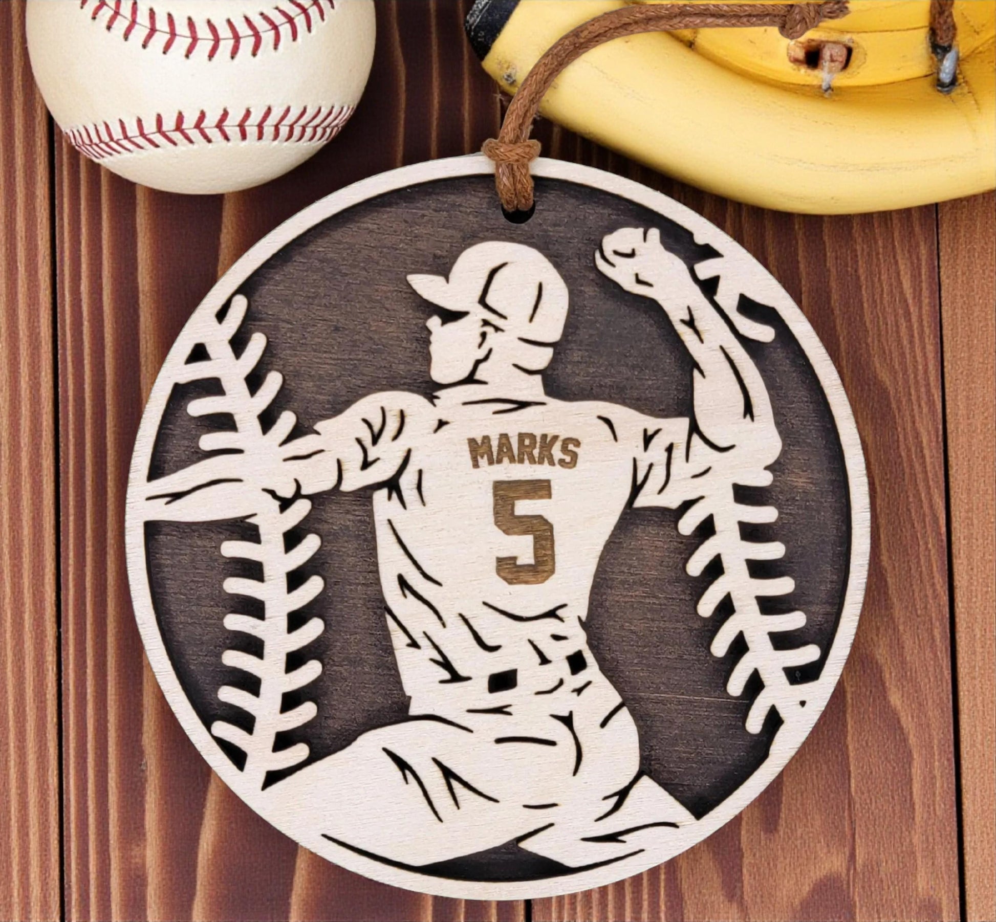 Personalized Baseball Ornament, Custom Baseball Softball Player Christmas Ornament, Kids Baseball Gift, Team Coach Keepsake, Senior Night
