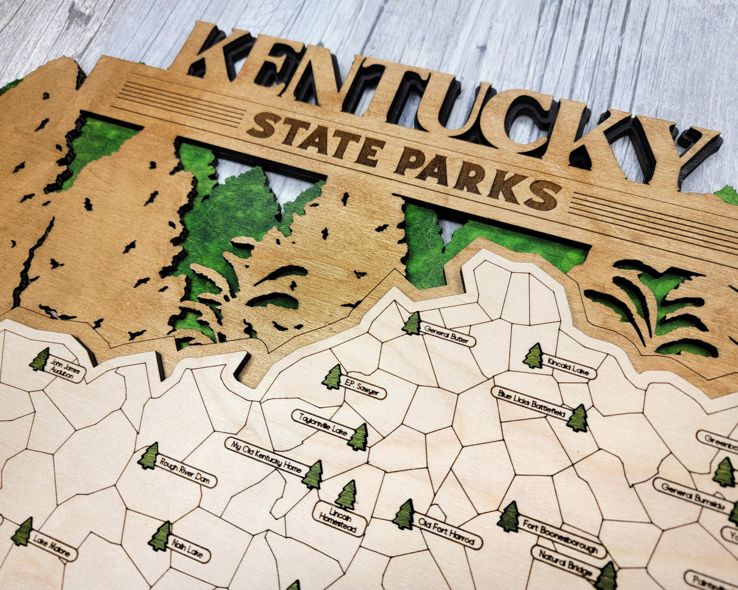 Personalized Kentucky State Parks Map | KY Travel Tracker | Hiking & Camping Gift | Kentucky Gift for Her | Kentucky Wall Art