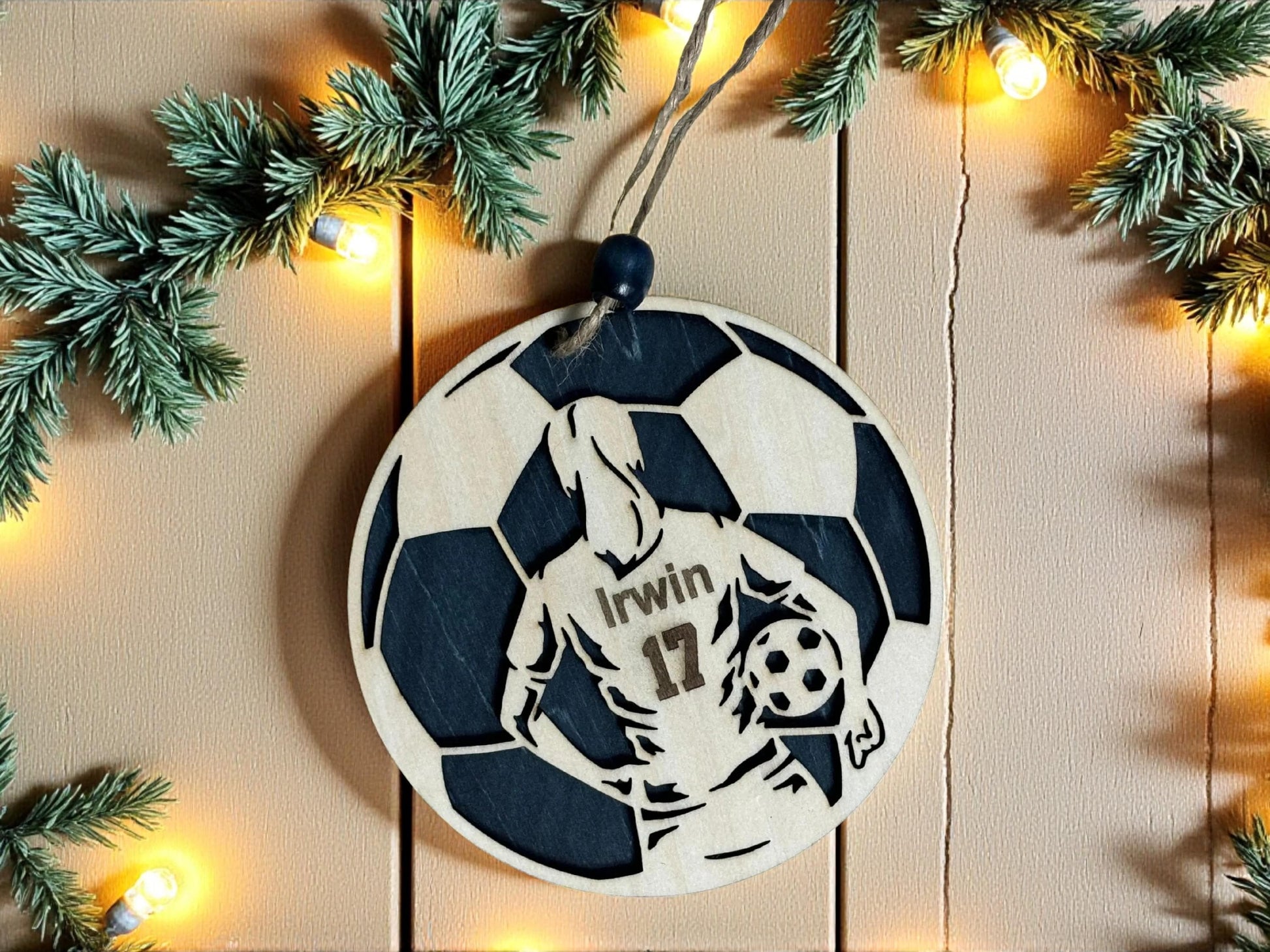 Personalized Soccer Ornament, Custom Soccer Player Christmas Ornament, Kids Soccer Gift, Boy Girl Soccer Keepsake, Team Coach Gift