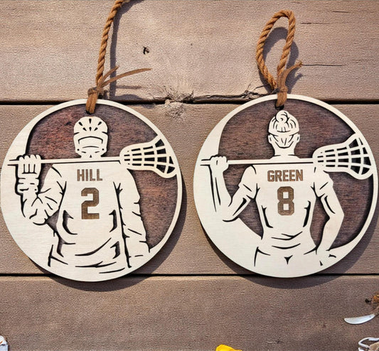 Personalized Lacrosse Ornament – Custom Sports Christmas Keepsake with Name and Year
