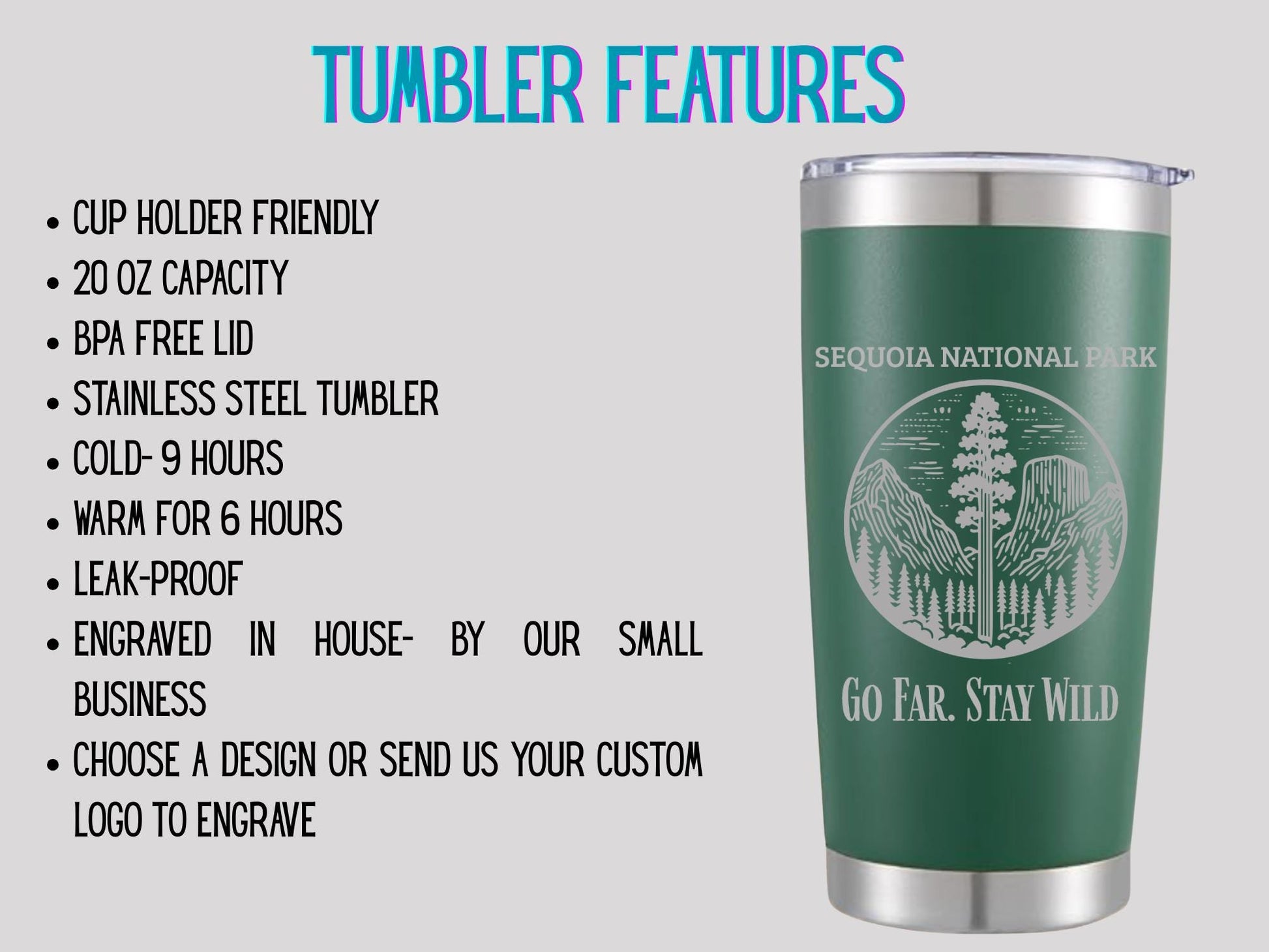 Engraved National Park Tumbler – Personalized Adventure Travel Mug