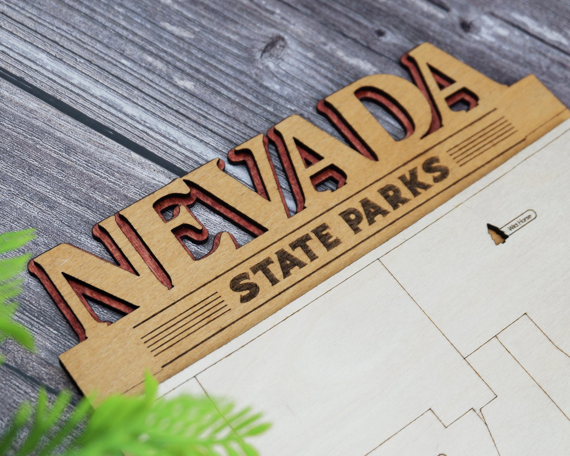 Personalized Nevada State Parks Map | NV Travel Tracker | Layered Wood Adventure Keepsake | Hiking & Camping Gift