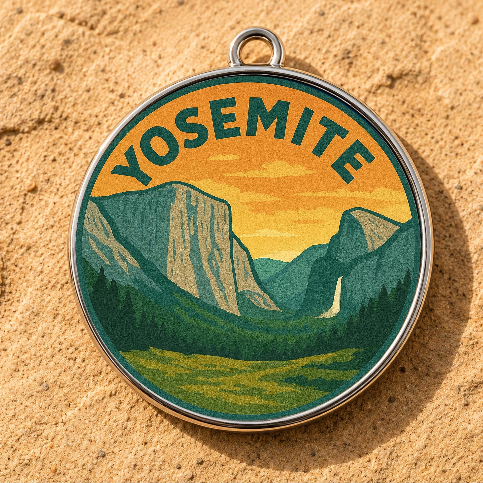 Yosemite National Park Charm - Yosemite Keychain - Yosemite Souvenir - Yosemite Gift - National Park Charm - Hiking Gift - Nature Lover Gift