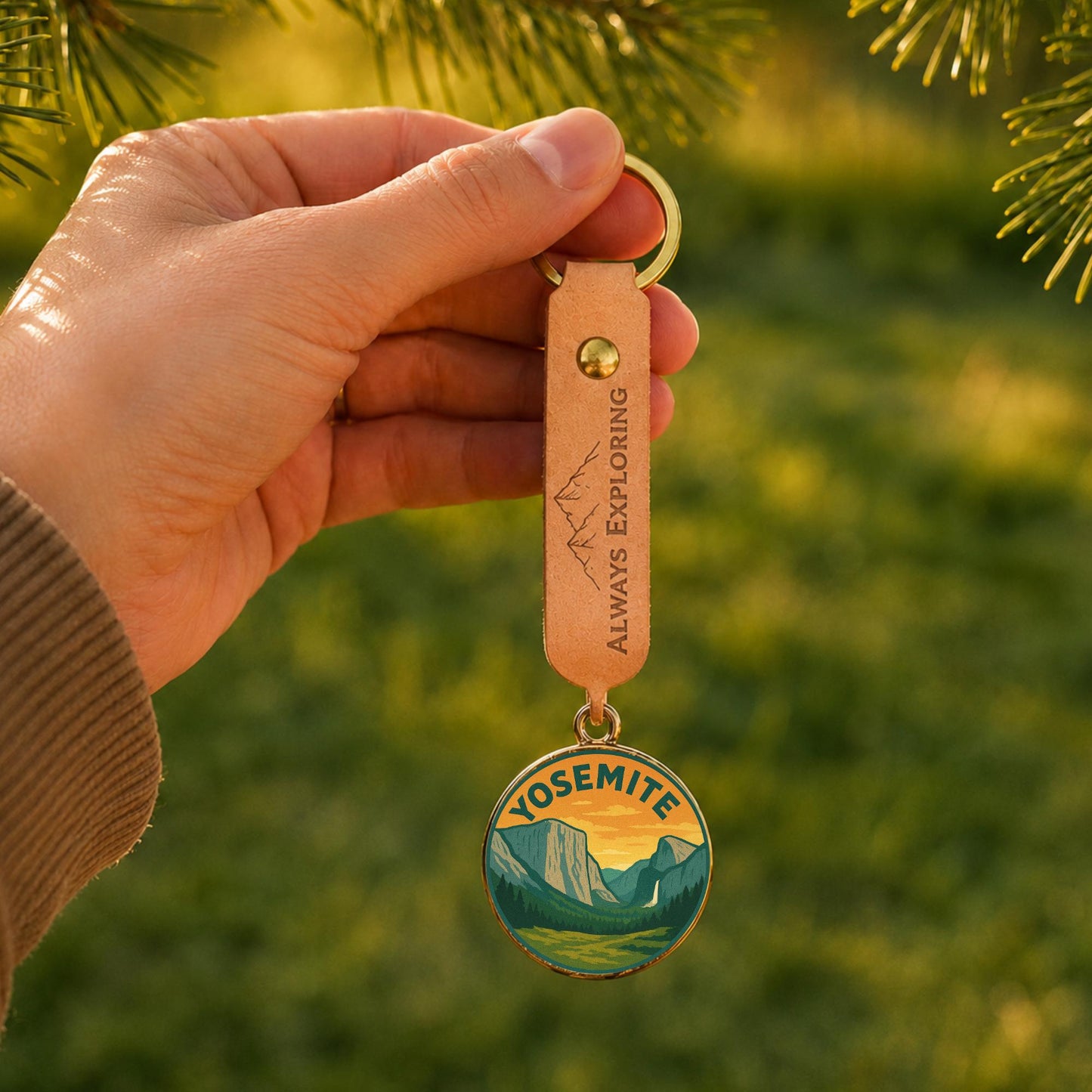 Yosemite National Park Charm - Yosemite Keychain - Yosemite Souvenir - Yosemite Gift - National Park Charm - Hiking Gift - Nature Lover Gift