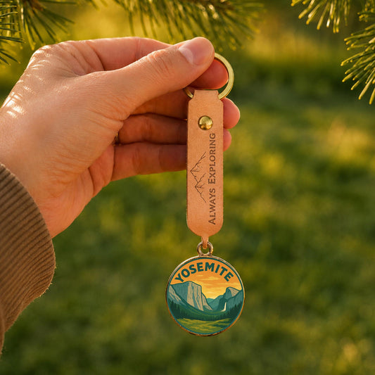 Yosemite National Park Charm - Yosemite Keychain - Yosemite Souvenir - Yosemite Gift - National Park Charm - Hiking Gift - Nature Lover Gift