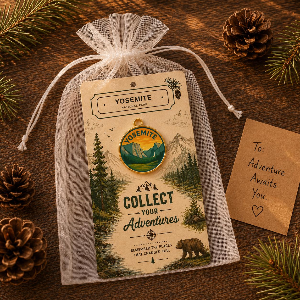 Yosemite National Park Charm - Yosemite Keychain - Yosemite Souvenir - Yosemite Gift - National Park Charm - Hiking Gift - Nature Lover Gift